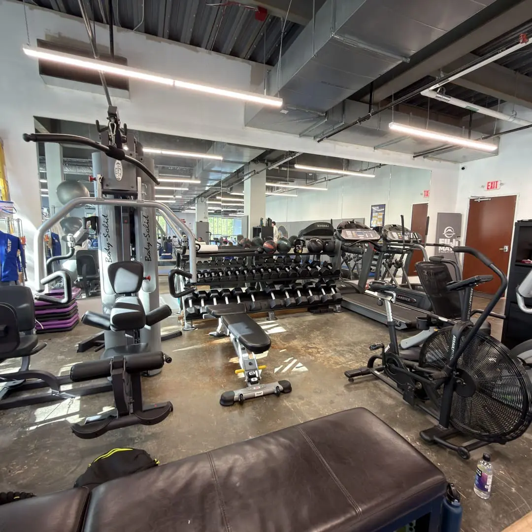 Weight room and conditioning equipment at Rising Tide Hi Tech Hanover MD