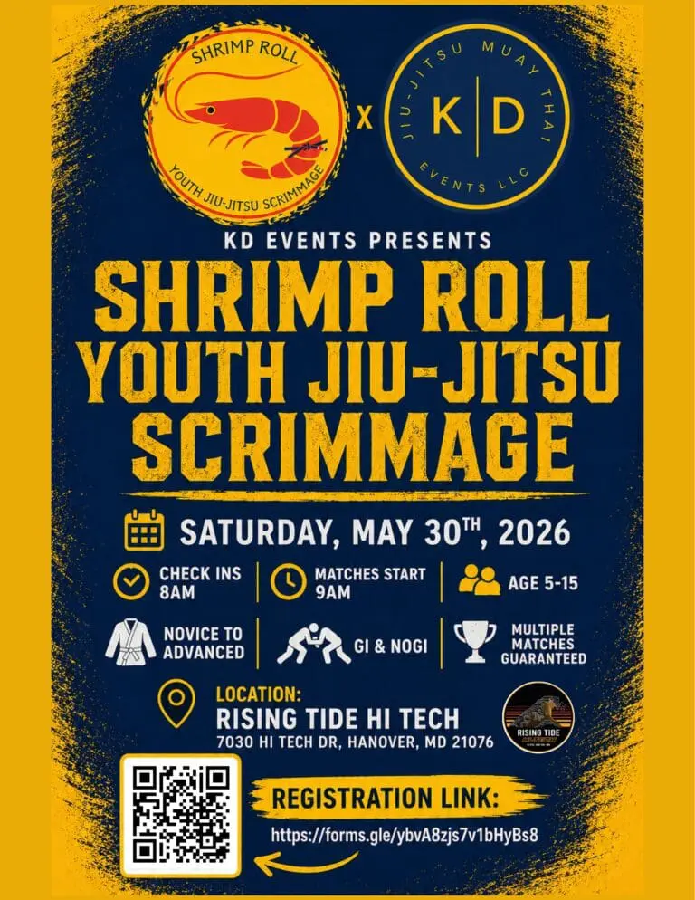 Shrimp Roll Kids jiu-jitsu scrimmage flyer