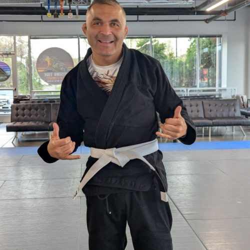 Adult with beginner mindset learning jiu-jitsu at Rising Tide Hi Tech Hanover MD